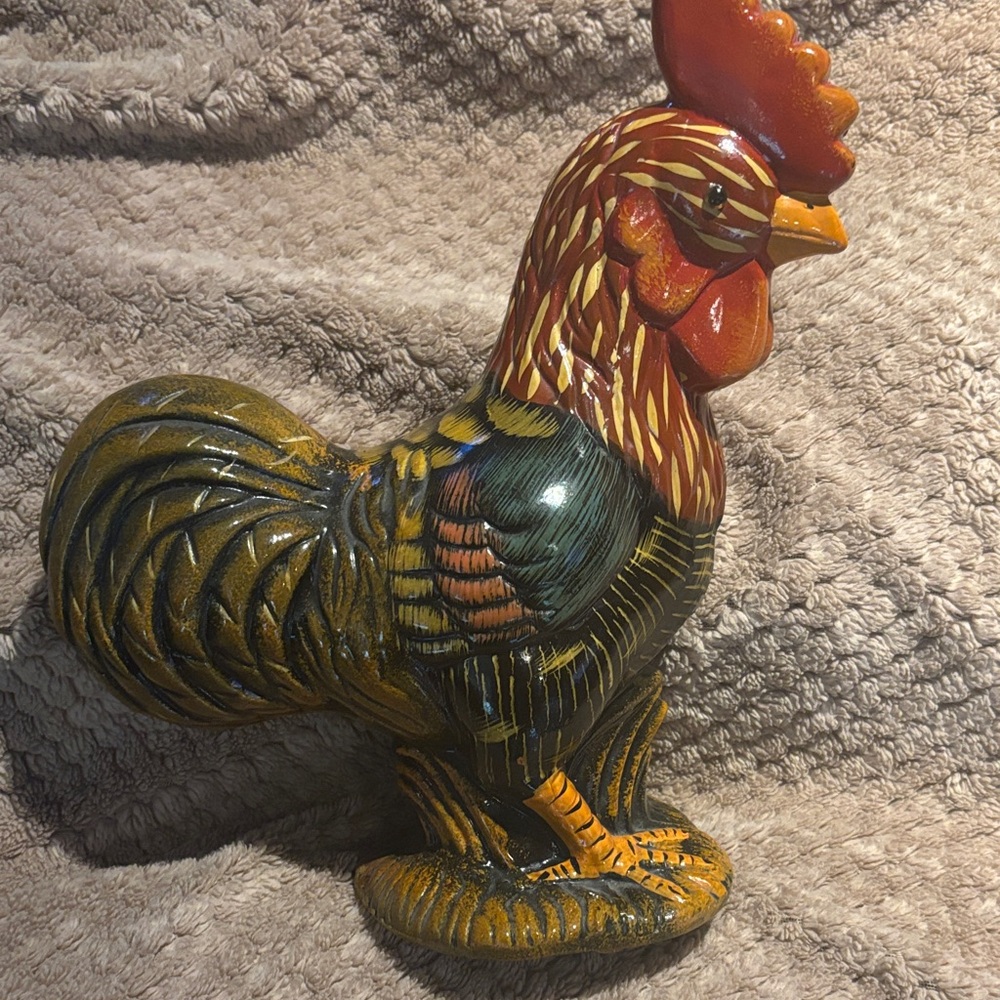 Colorful Rooster Figurine